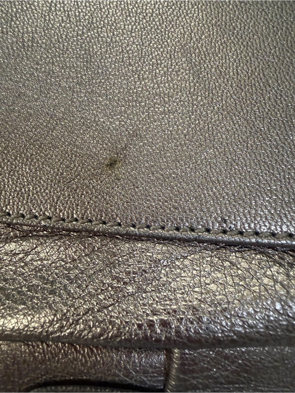 Salvatore Ferragamo Gancini Leather Bronze/gold Top-Handle Satchel - Picture 13 of 16
